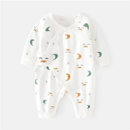 Cotton Newborn Baby Girl Boy Romper Print Infant Jumpsuit Casual New born Clothes For Girls Boys Spring Autumn Clothing New 0-6M