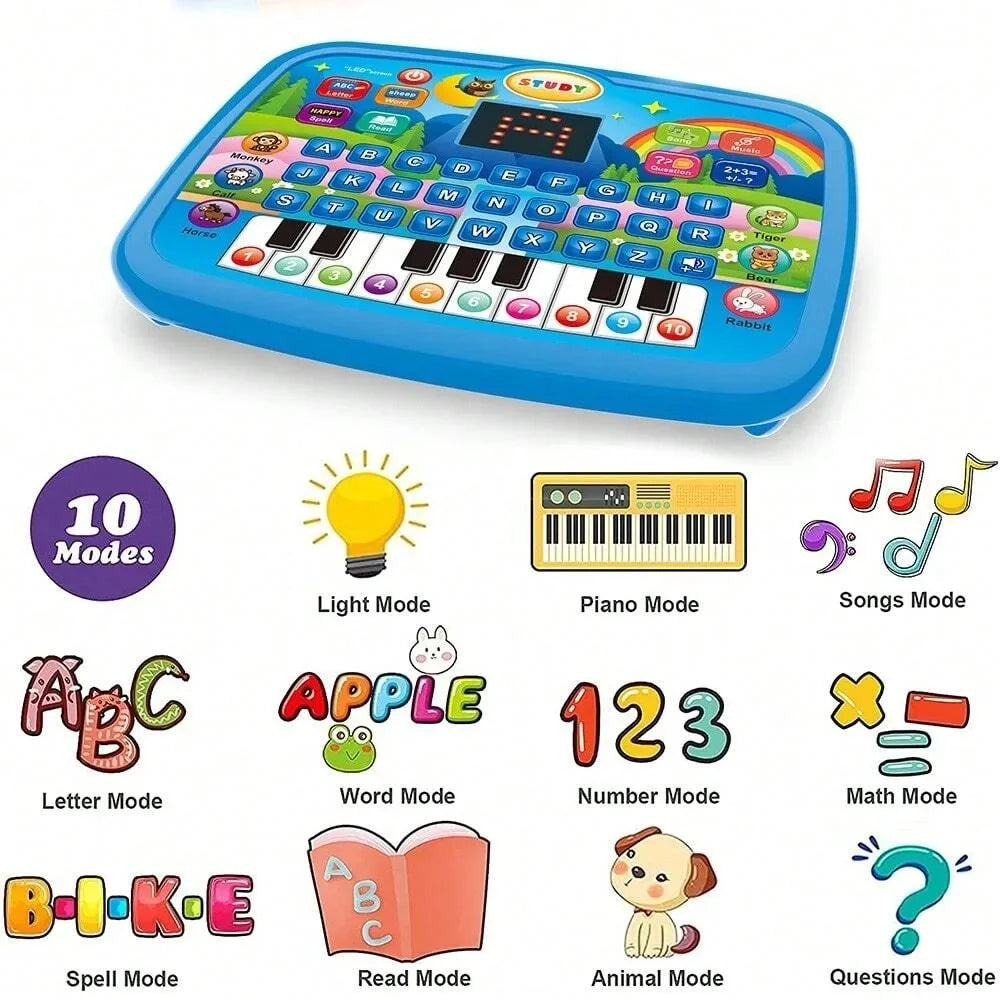 "JOUET" Tablette LED éducative pour enfants (dès 3 ans) : apprentissage de la lecture, des mathématiques et de la musique, sert également de clavier électronique