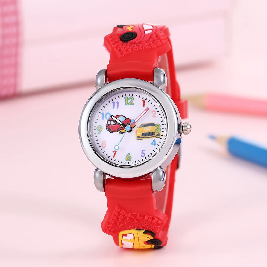 "BIJOUX" Montre enfant à motif voiture, Montre numérique à quartz
