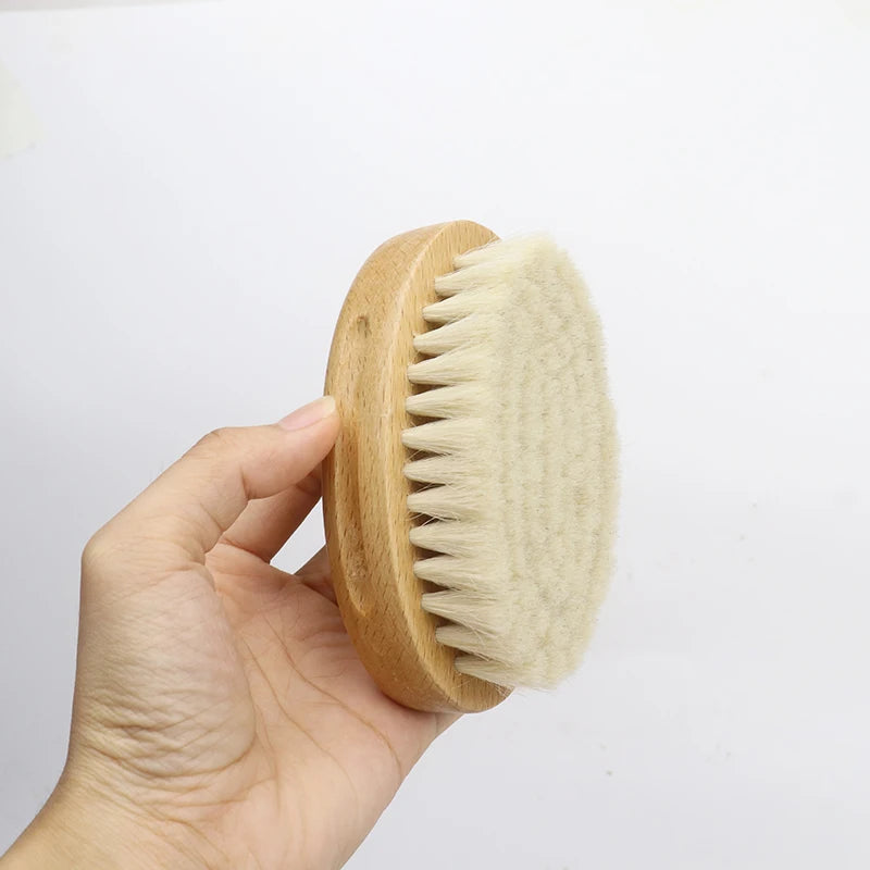 "ACCESSORY" New Baby Care Pure Natural Wool Wooden Baby Hairbrush; New Baby Care Pure Natural Wool Baby Wooden Hairbrush Newborn Comb Hair Bath Brush