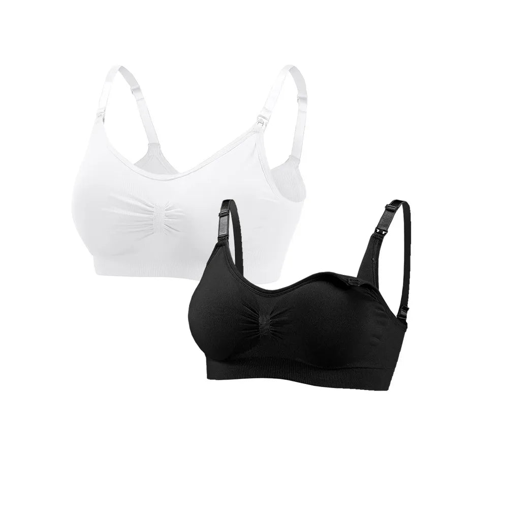 1/2/3PCS No Steel Ring with Sports Pad Bra Breastfeeding Non-sagging Vest-style Pregnant Women's Clothing Underwear Front Buckle