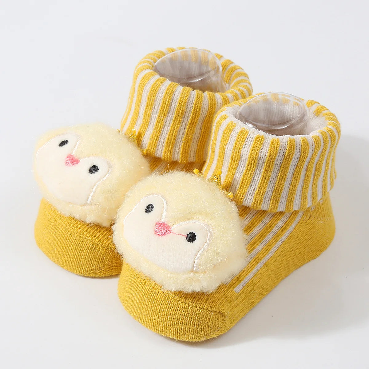 Cute Newborn 3D Cartoon Doll Socks Spring New Baby Soft Prewalker Knitted Sock For Girls Boys Infant Knitting Hairband Socks