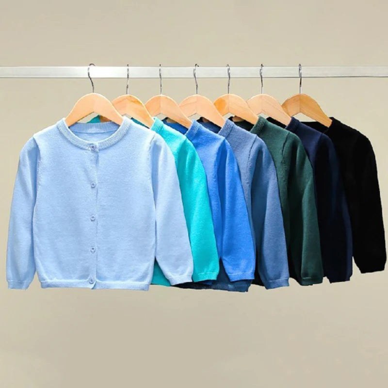 New Baby Boys Girls Cardigan Autumn Spring Cotton Sweater Top Baby Children Clothing Boys Girls Knitted Sweater Kids Spring Wear