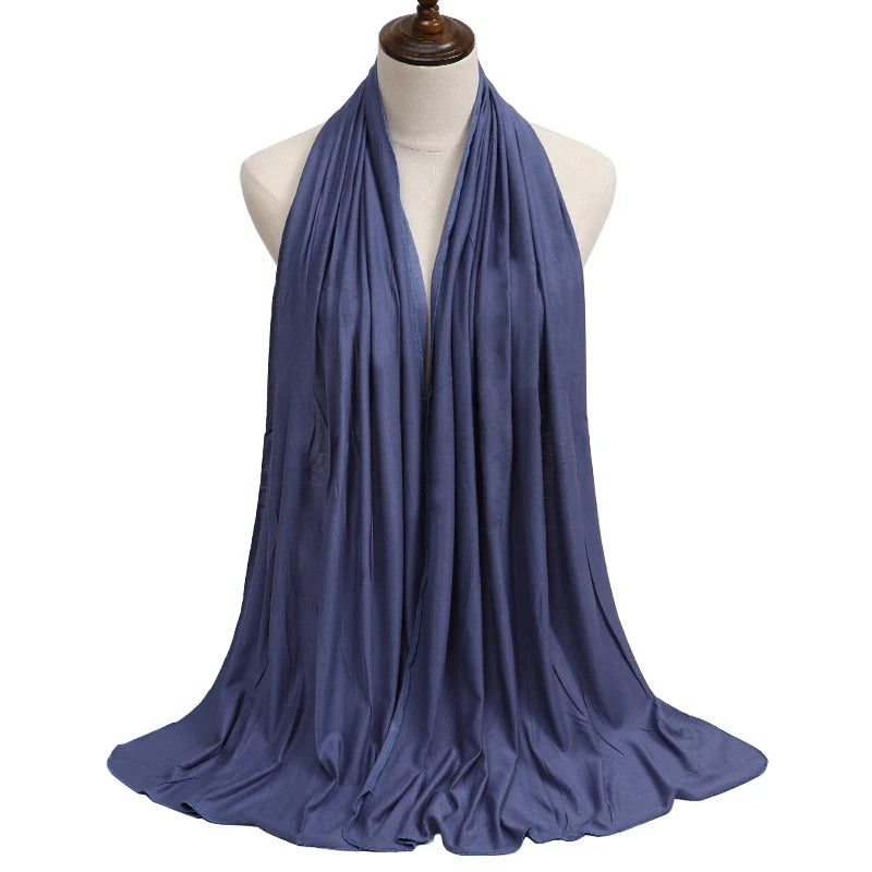 "SPECIAL RAMADAN" Long African hijab in high-quality modal cotton jersey, solid color, ideal for Ramadan; New Jersey Women's Muslim Ramadan Fashion Modal Cotton Jersey Hijab Women's High Quality Solid Color Soft H