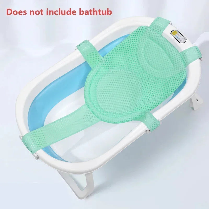 "ACCESSOIRE" Coussin de baignoire Portable pour bébé, réglable, coussin de douche, Support pour nouveau-né, tapis de siège pliable, siège de bain pour bébé, coussin d'eau flottant