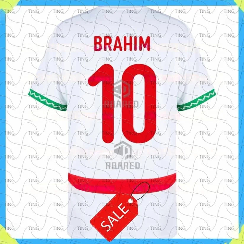 New NO.2 NO.10 Best-Selling Morocco Trendy 3D Printed Soccer Short Sleeve Tee - for Adults & Kids, Daily Casual & Sports Wear