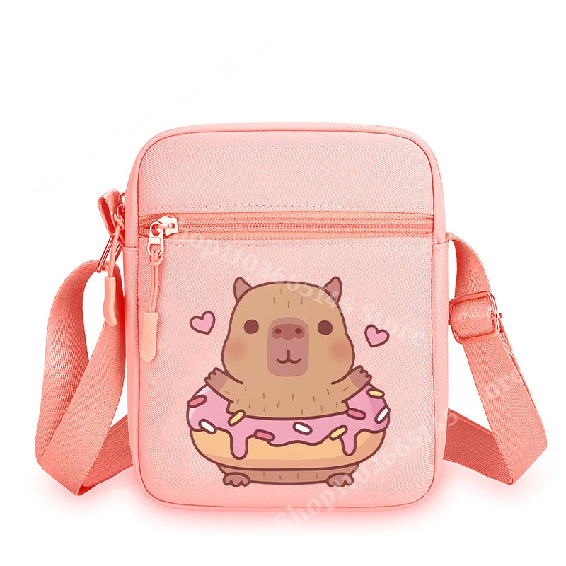 Capibara Crossbody Bag Kids Kawaii Capybara Shoulder Bag Girls Boys Travel Messenger Pouch New Outdoor Sport Purse Children Gift