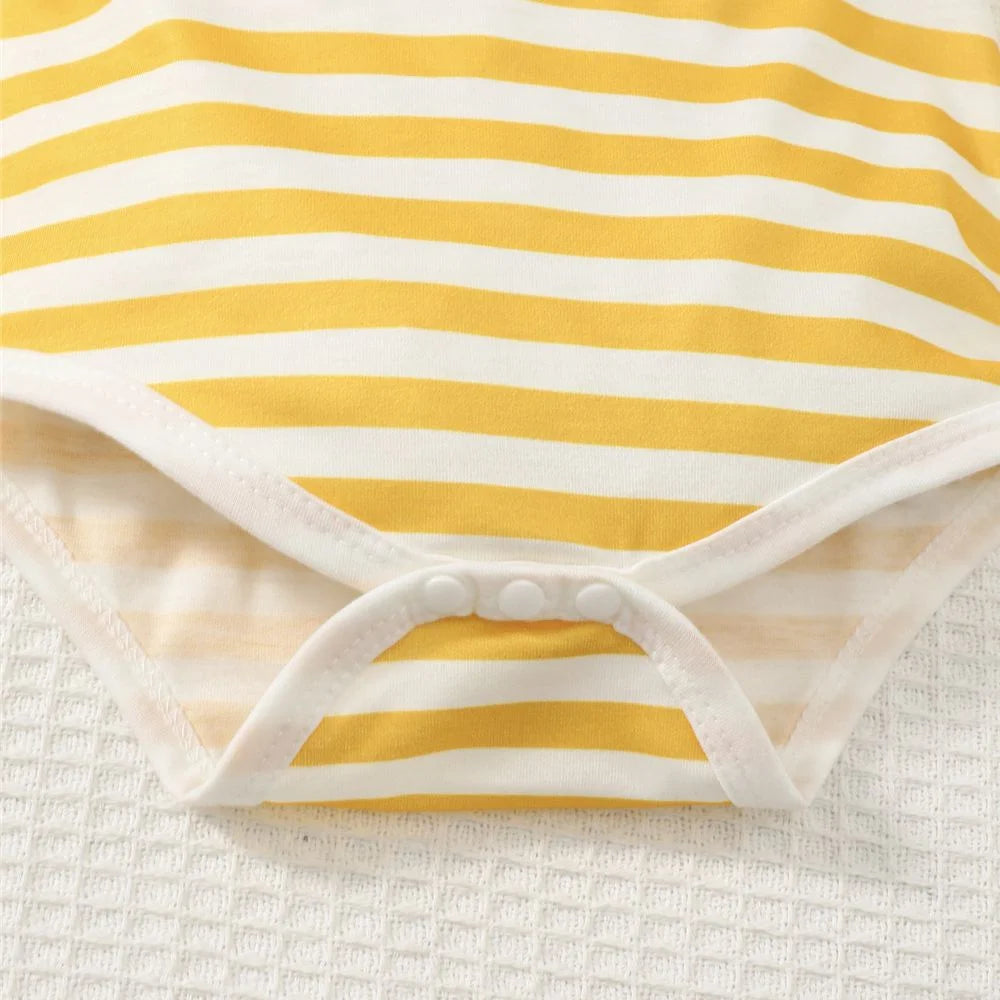 3 Colors Newborn Baby Boy Romper Short Sleeved Cute Lion Striped Jumpsuit Summer Casual Comfortable Bodysuits for 1-18 Months