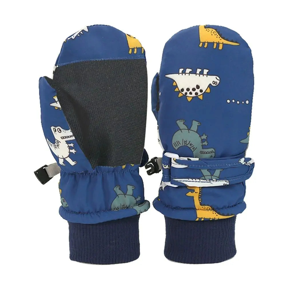 Waterproof Children Ski Gloves Windproof Non-slip Kids Cycling Gloves Snow Snowboard Thick Warm Sports Mittens Kids Boys Girls
