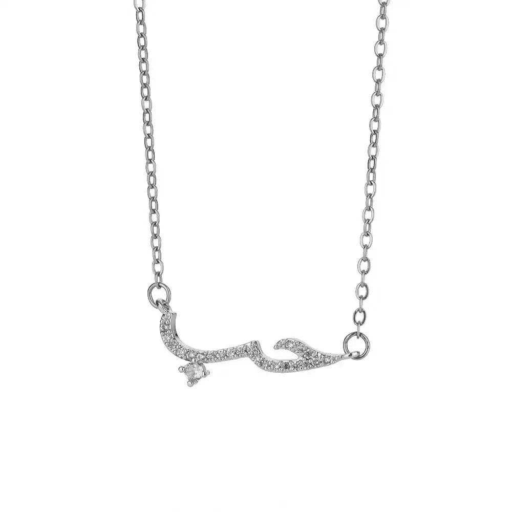 "SPECIAL RAMADAN" 1pc coeur Allah colliers pour femmes bijoux islamiques en acier inoxydable arabe coran lettres tour de cou cadeau pour les musulmans Collier Femme