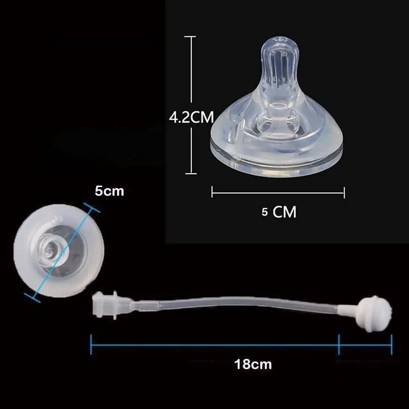 Baby Bottle Kids Cup Silicone Sippy Straw Mouth Feeding Bottle Nipple Bottle Replace Accessory