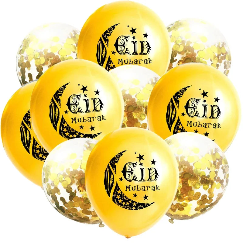 "SPECIAL RAMADAN" 10 pièces Eid Mubarak ballon en Latex Ramadan Kareem décoration Air Globos Ramadan Mubarak musulman islamique Festival fête fournitures 2024