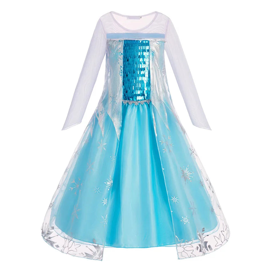 "VETEMENTS" Robe de princesse pour filles, Costume de Cosplay Elsa Anna pour enfants, Jasmine Belle