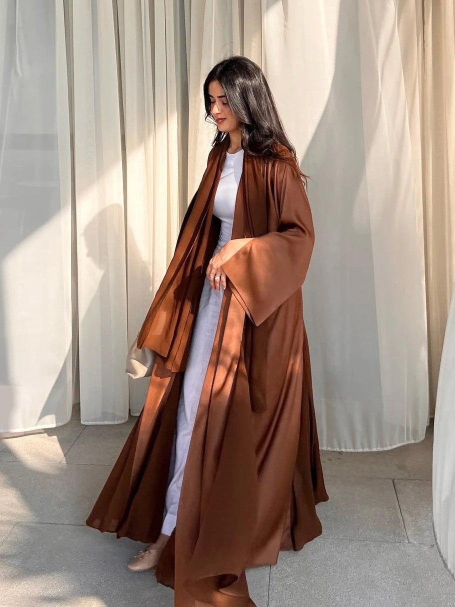 "SPECIAL RAMADAN" Musulman ouvert Abaya femmes robes modestes Cardigan arabe longue Robe maroc dubaï Abayas caftan Islam Eid Ramadan Jalabiya robes