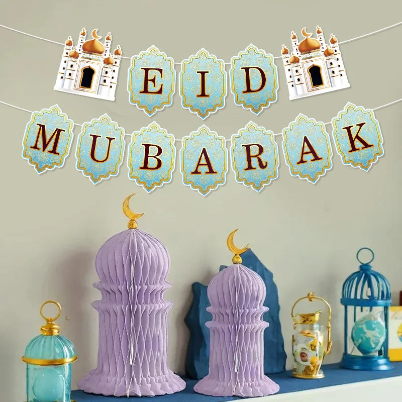 "SPECIAL RAMADAN" Ramadan 2025 Pennant Garland, Paper Decorations; Ramadan Banner Flag 2025 Eid Mubarak Paper Garland Islamic Muslim Party Hanging Ornaments Ramadan Kareem Decorations for Home