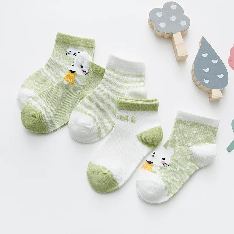 "CHAUSSURE" Chaussettes enfants en maille de coton, 0 à 2 ans, 5 unités/lot