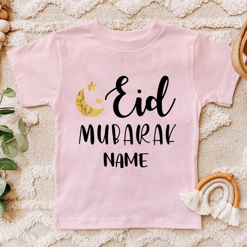 "SPECIAL RAMADAN" Personalized Eid Mubarak baby bodysuit with name, Eid Ramadan outfit for boys and girls; Personalized Eid Mubarak Baby Bodysuit Custom Name Boys Girls Eid Ramadan