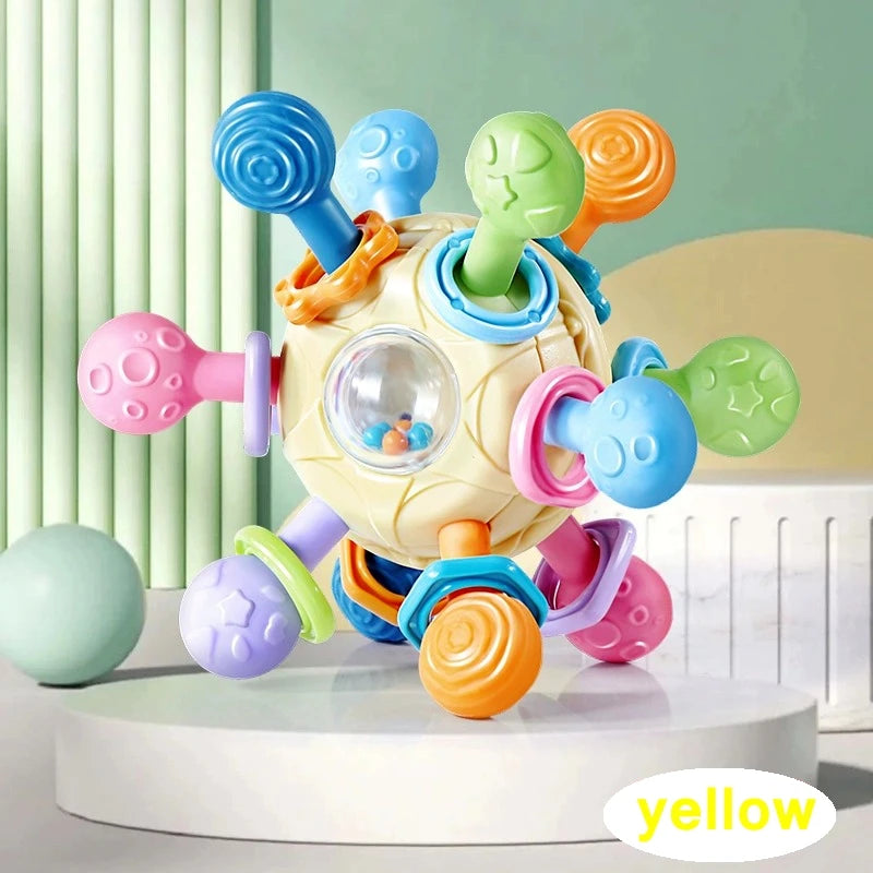 "JOUET" Balle multisensorielle 3 en 1 en silicone souple pour nouveau-né (0-12 mois)