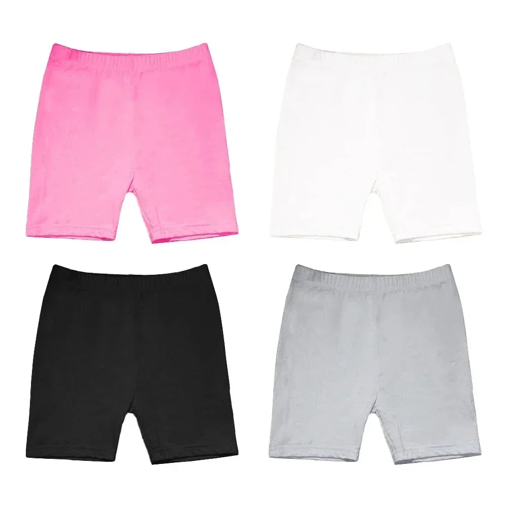 "VETEMENTS" Pantalons de sécurité pour filles, 4 pièces, Leggings de danse, Shorts, collants courts 3 à 12 ans