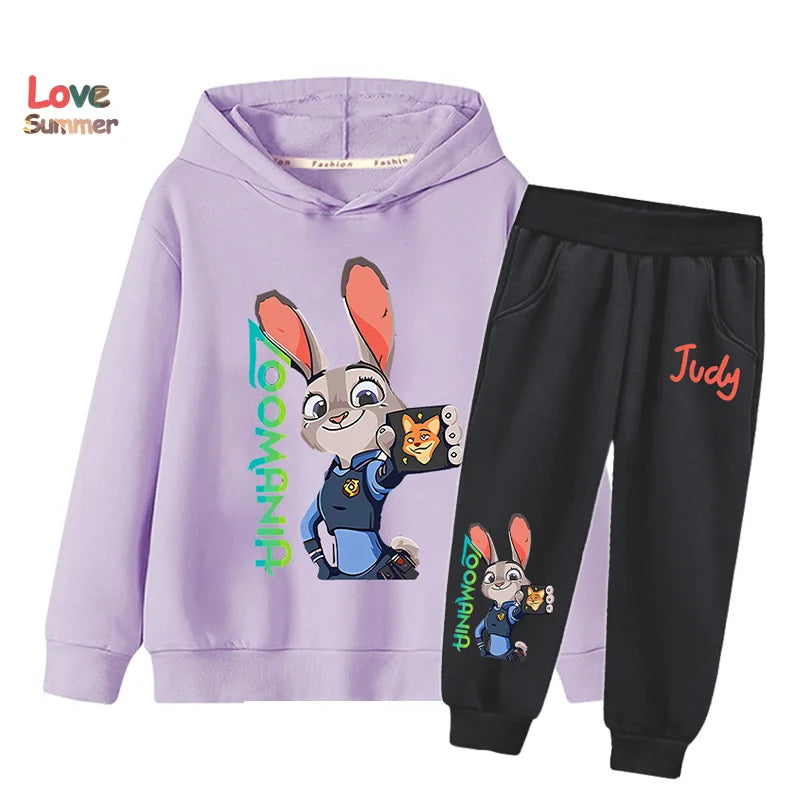 "VETEMENTS" Zootopia 2 sweat à capuche + pantalon, 2 pièces, vêtements enfants  imprimés