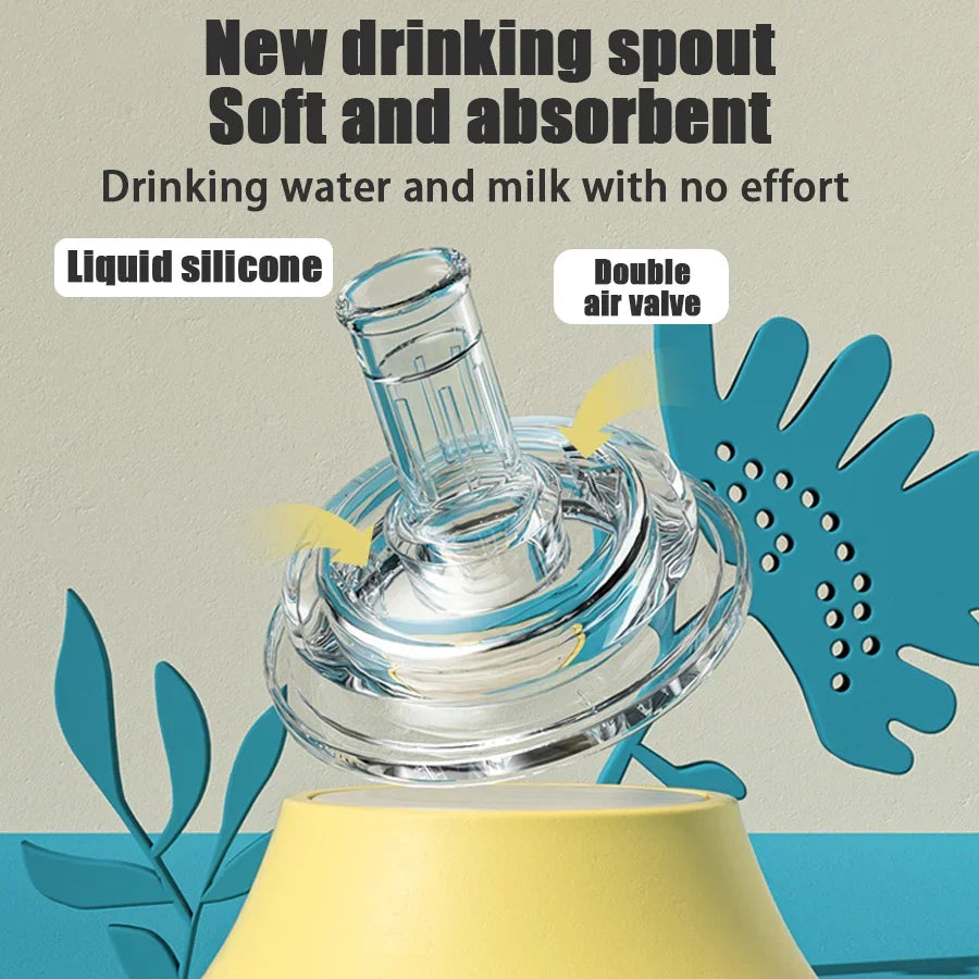 Newborn feeding kit (240ml) baby bottle, sipping cup and pacifier/safe PP+silicone nipple