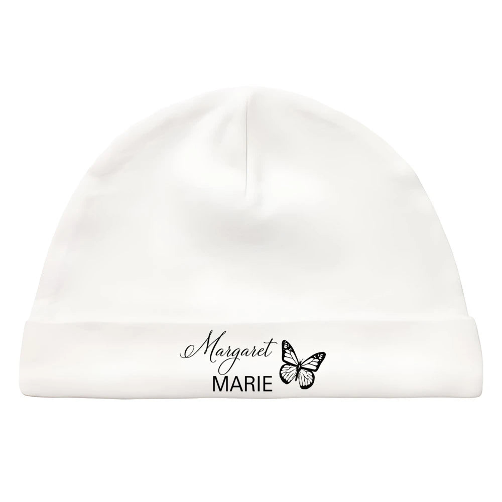 "ACCESSOIRE" Bonnet nouveau-né, bonnet personnalisé pour bébé, avec nom