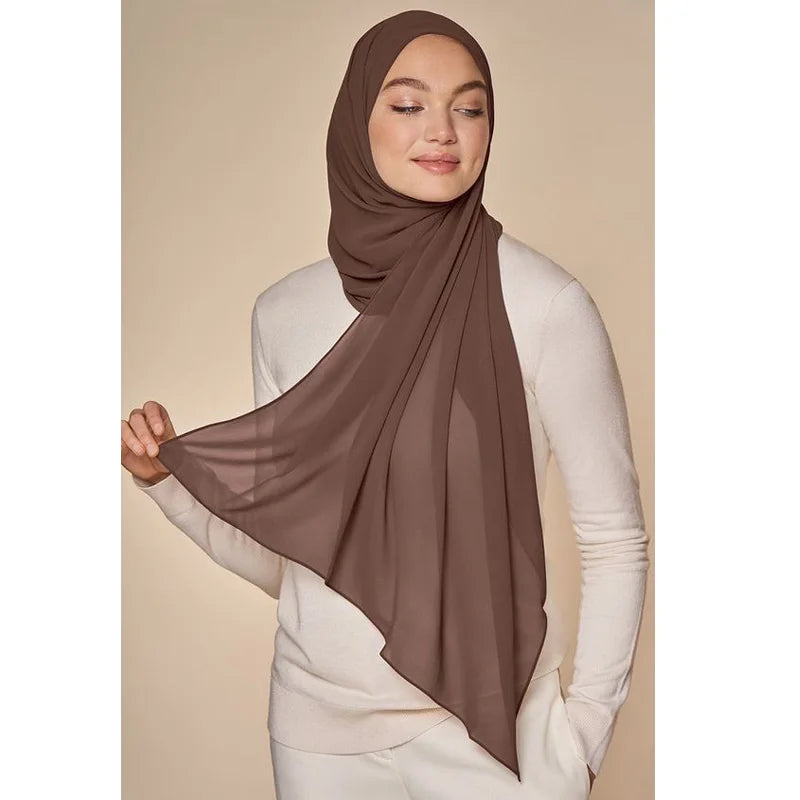 "SPECIAL RAMADAN" Foulard Hijab en mousseline de soie pour Femme, voile musulman ramadan ,hijab femme musulman,foulard musulmane pour femme, foulard mousseline en Jersey doux de haute qualité hijab islam voile femme musulman