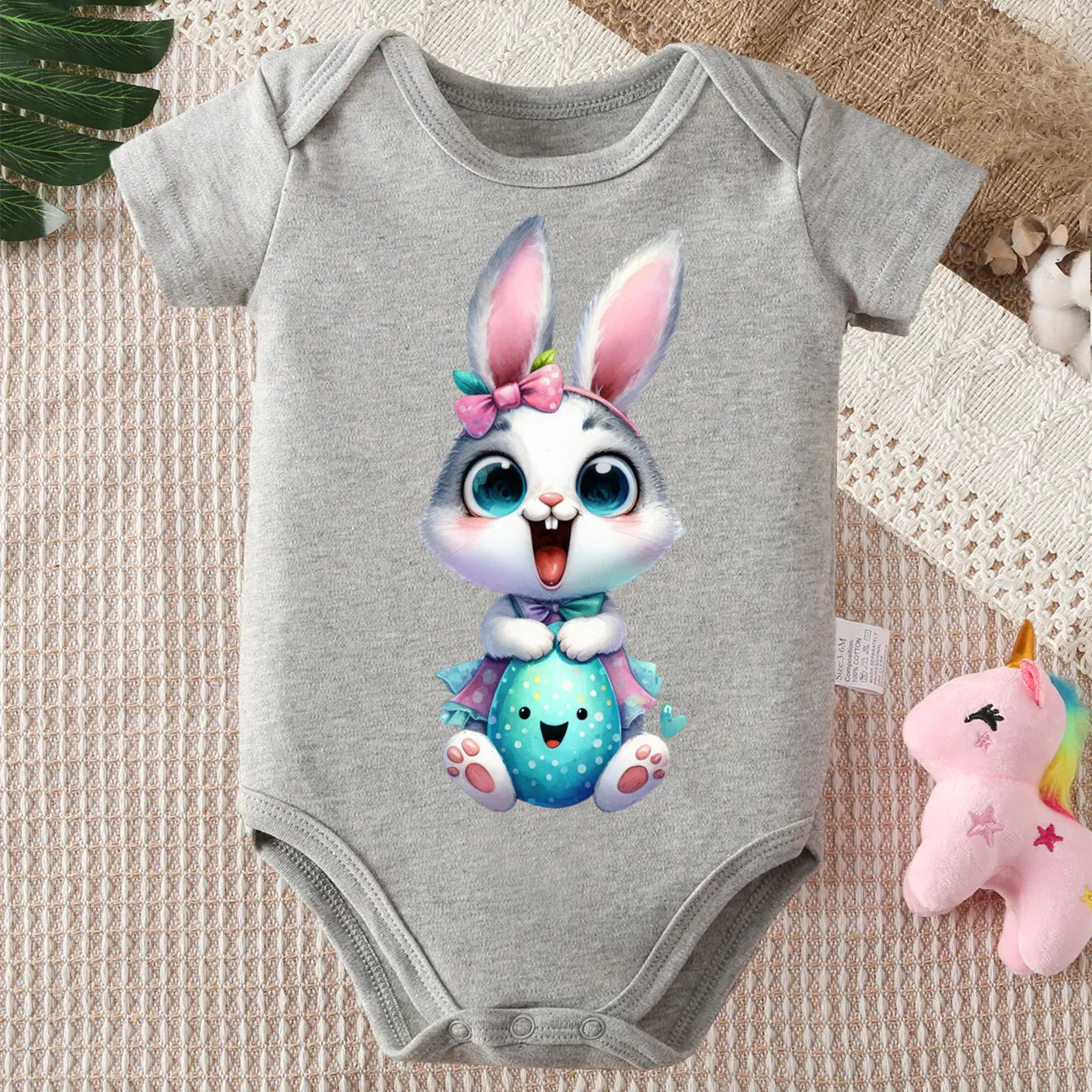 "COMBINAISON" Body 100% coton, imprimé, vêtements confortables pour bébé de 0 à 12 mois