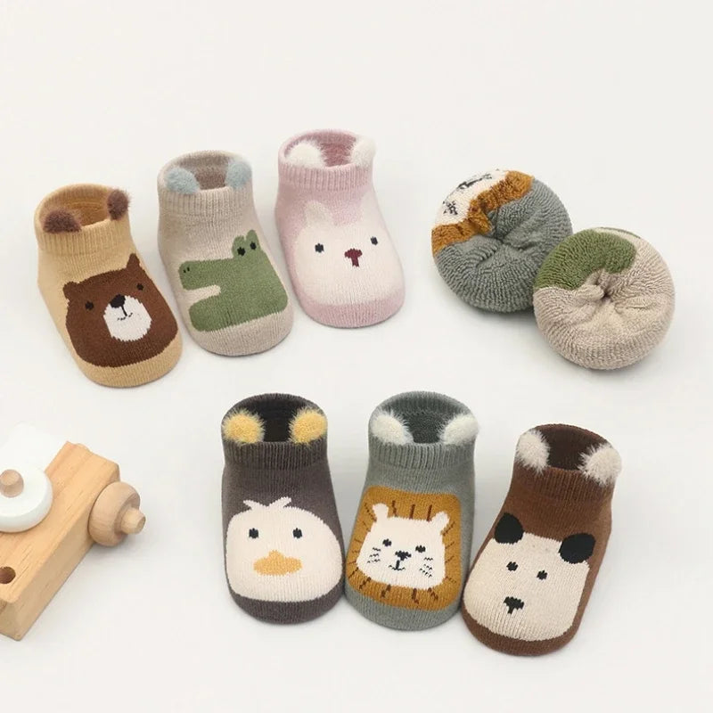 Autumn Winter Thicken Baby Toddler Thermal Socks Trampoline Socks Warm Kids Boy Girls Floor Socks Children Clothing Accessories