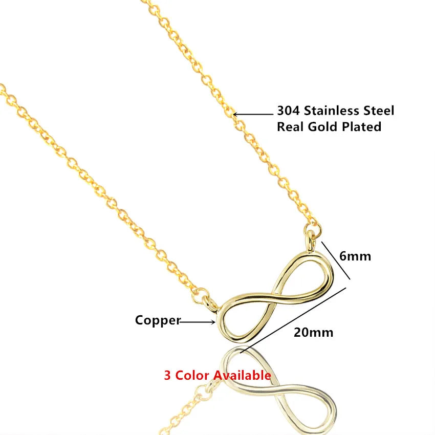 "BIJOUX" Collier ras du cou bohème avec pendentif infini pour femme