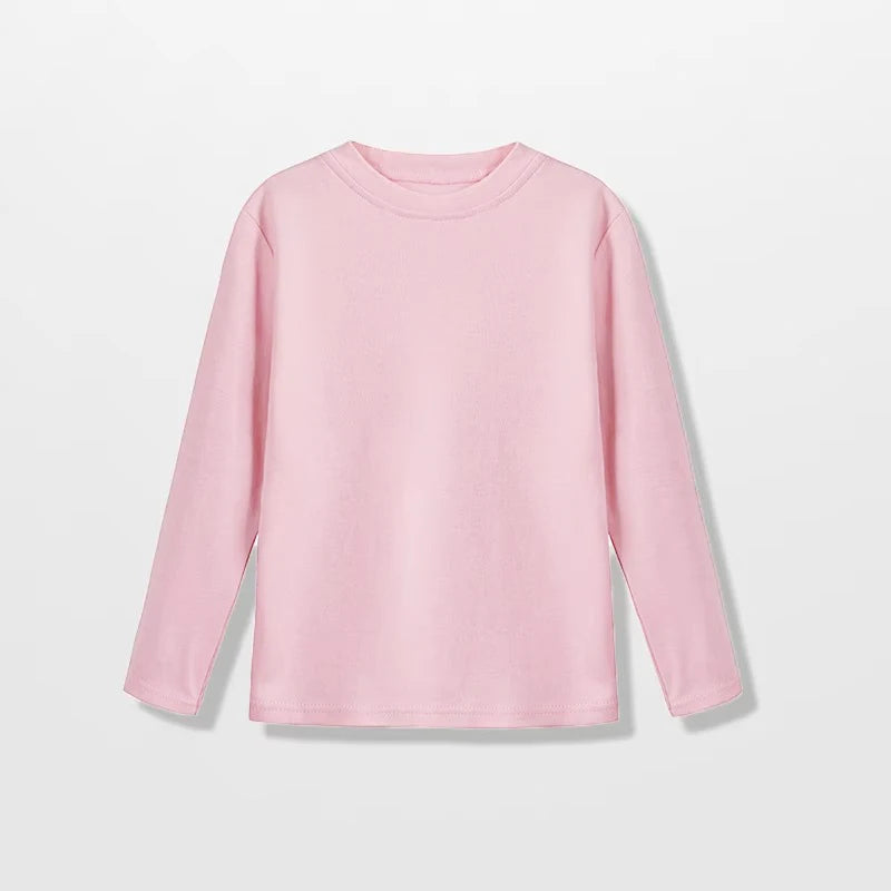 "VETEMENTS" T-Shirt à manches longues, 100% coton, couleur unie garçons/filles 1 à 14 ans