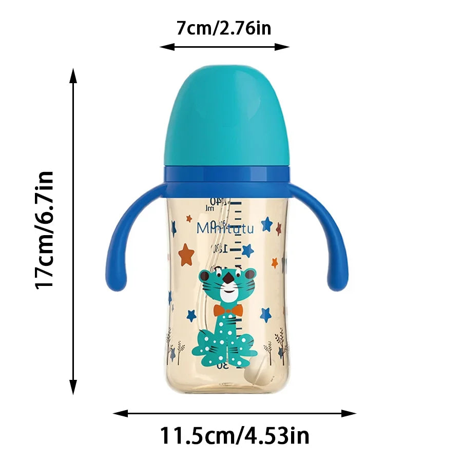Newborn feeding kit (240ml) baby bottle, sipping cup and pacifier/safe PP+silicone nipple