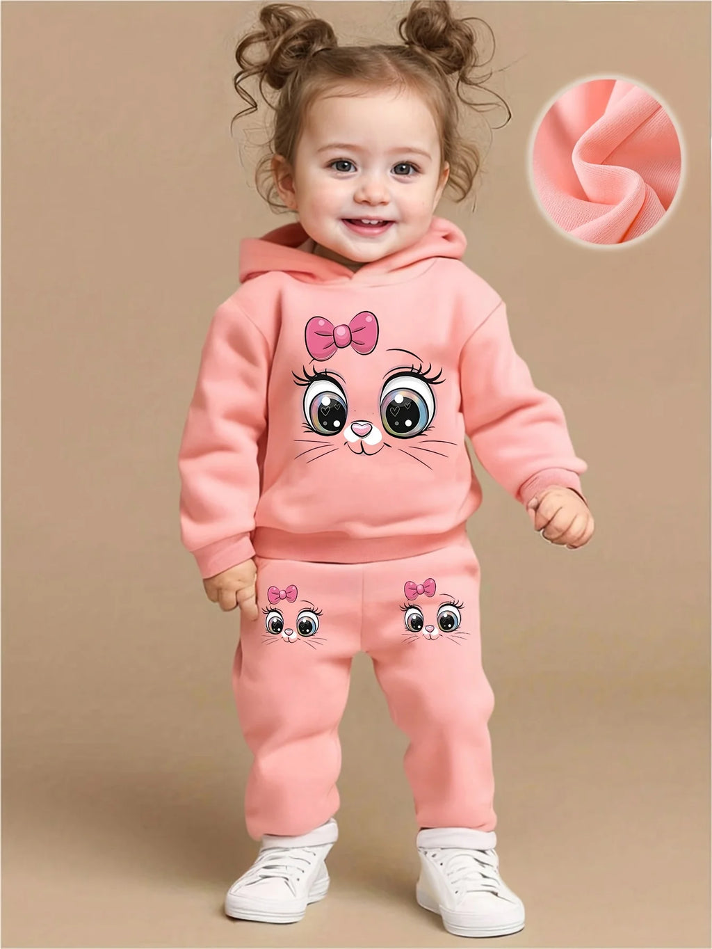 "VETEMENTS" Sweat-shirt à capuche à manches longues pour bébé fille, ensemble 2 pièces