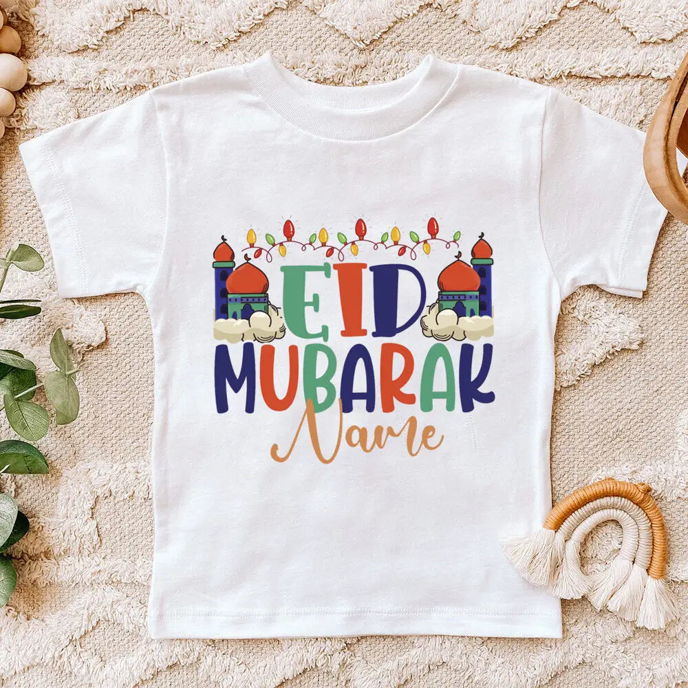 "SPECIAL RAMADAN" Personalized Eid Mubarak baby bodysuit with name, Eid Ramadan outfit for boys and girls; Personalized Eid Mubarak Baby Bodysuit Custom Name Boys Girls Eid Ramadan