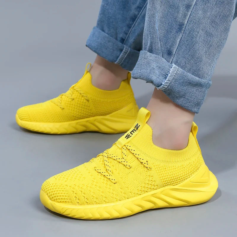 Four Seasons Children's Casual Sports Shoes with Mesh Breathable One Step Running Shoes