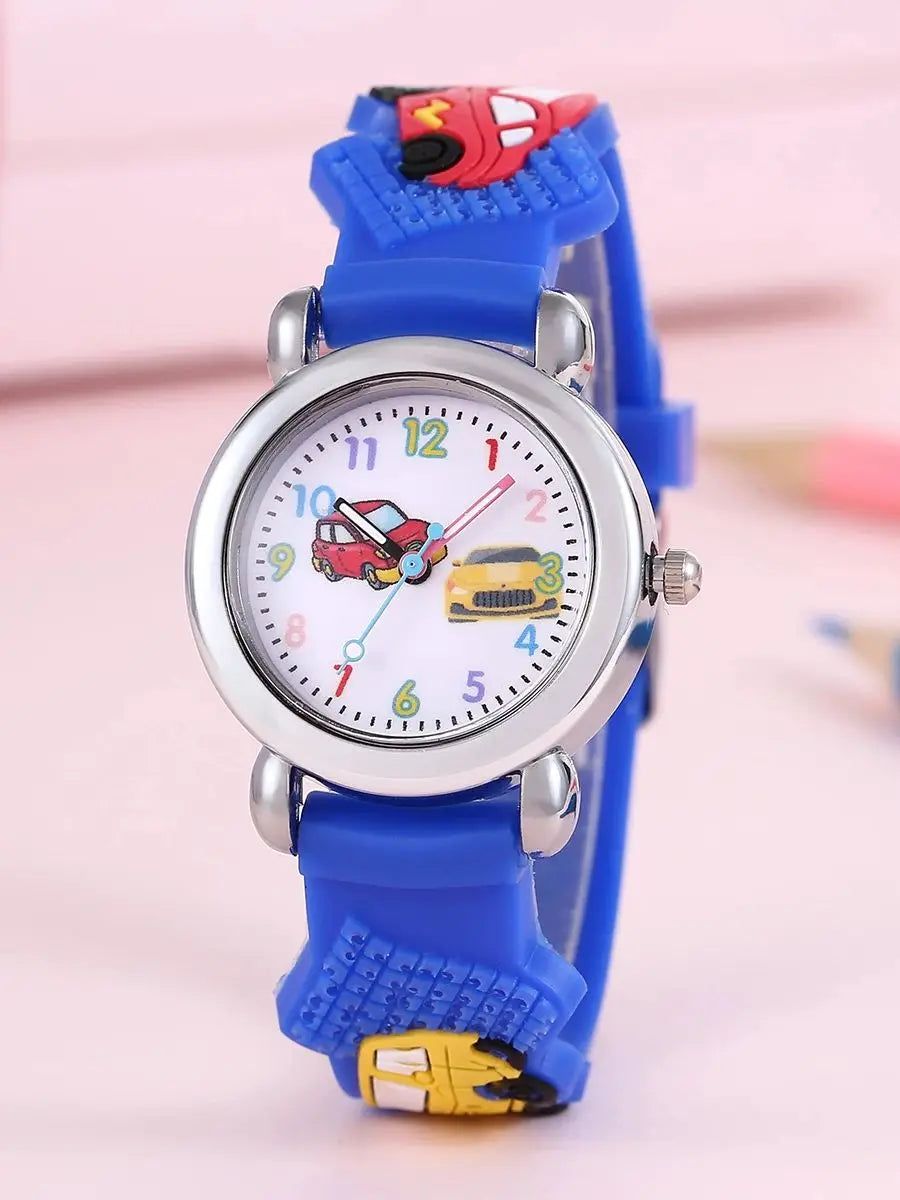"BIJOUX" Montre enfant à motif voiture, Montre numérique à quartz