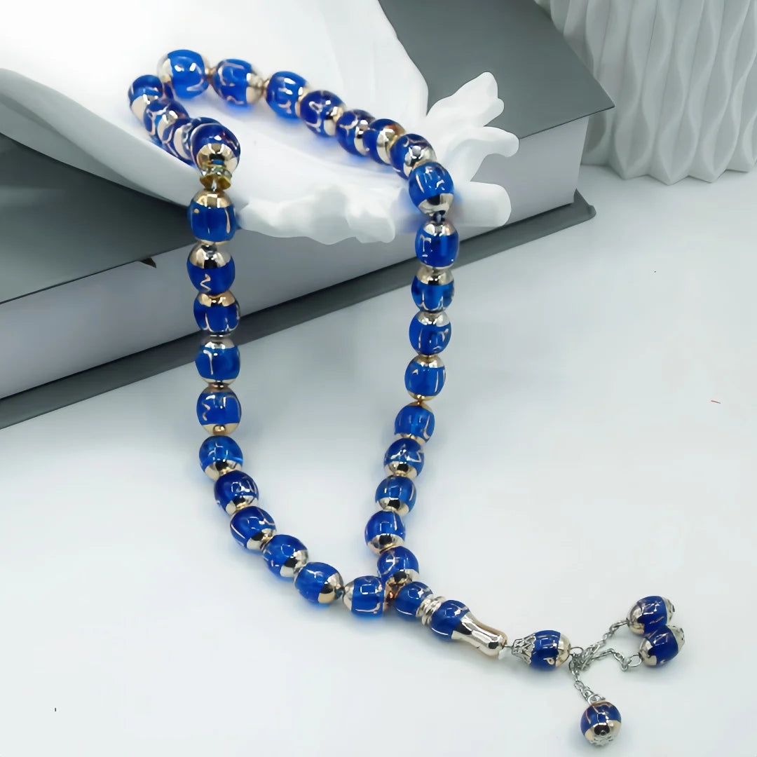 "SPECIAL RAMADAN" 12mm 33 perles perles de prière musulmanes unisexe perles de prière musulmanes mots chapelet fournitures de culte accessoire chapelet religieux décor