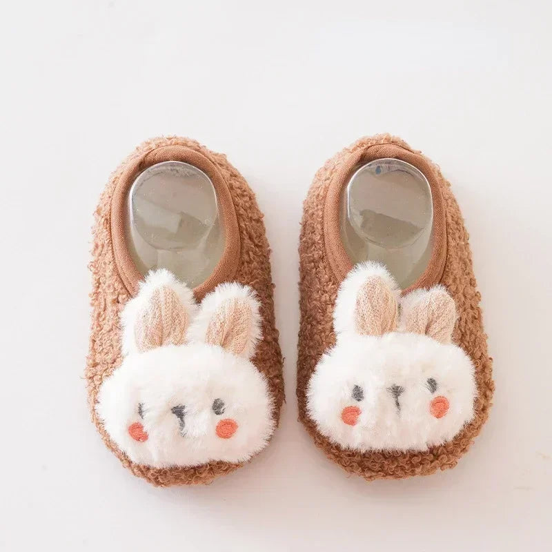 "CHAUSSURE" Pantoufles pour bébé en peluches, souples et antidérapantes, unisex