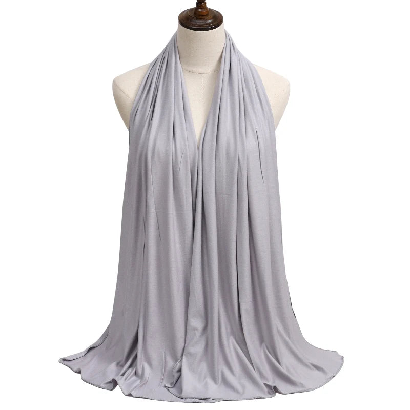 "SPECIAL RAMADAN" Long African hijab in high-quality modal cotton jersey, solid color, ideal for Ramadan; New Jersey Women's Muslim Ramadan Fashion Modal Cotton Jersey Hijab Women's High Quality Solid Color Soft H