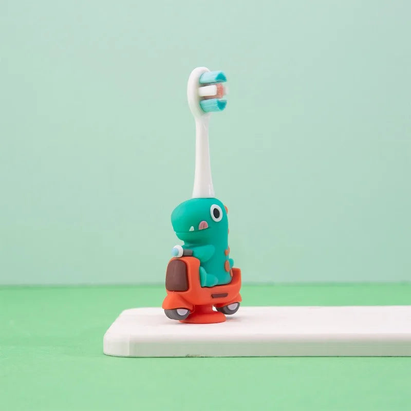 "SOIN" Brosse à dents pour enfants, motif dessin animé, poils souples, 0-6 ans, période de changement de brosse à dents