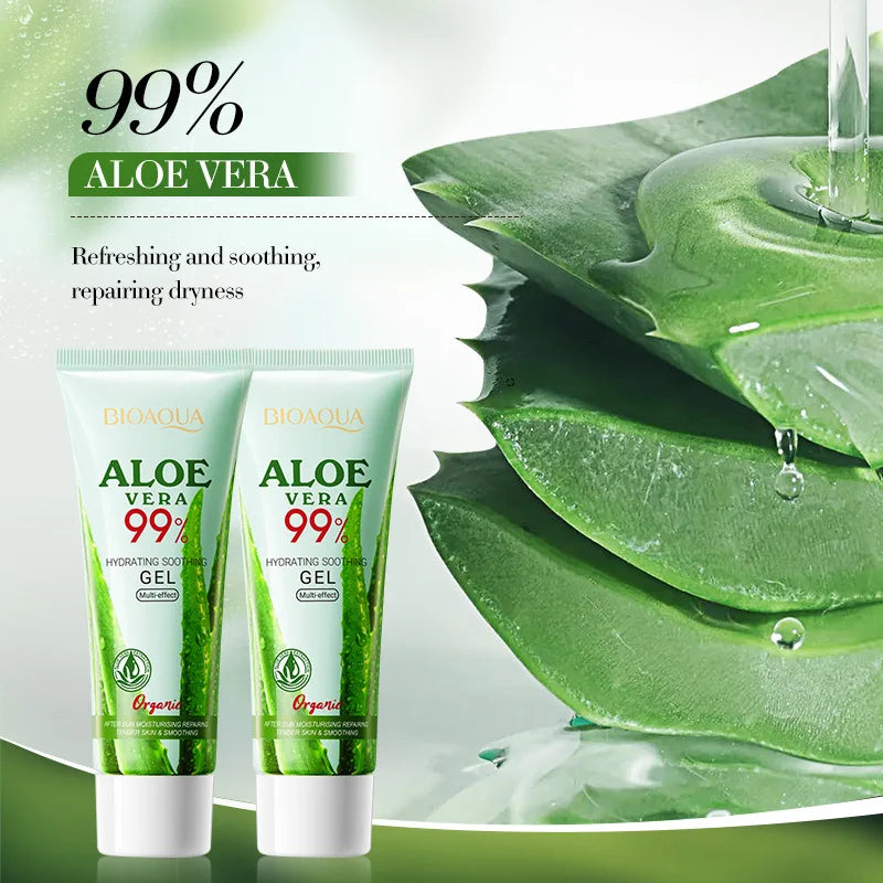 "SOIN" Gel apaisant à l'aloe vera pour le visage et  corps, hydratant, réparateur, soin contre les coups de soleil pour peaux sensibles