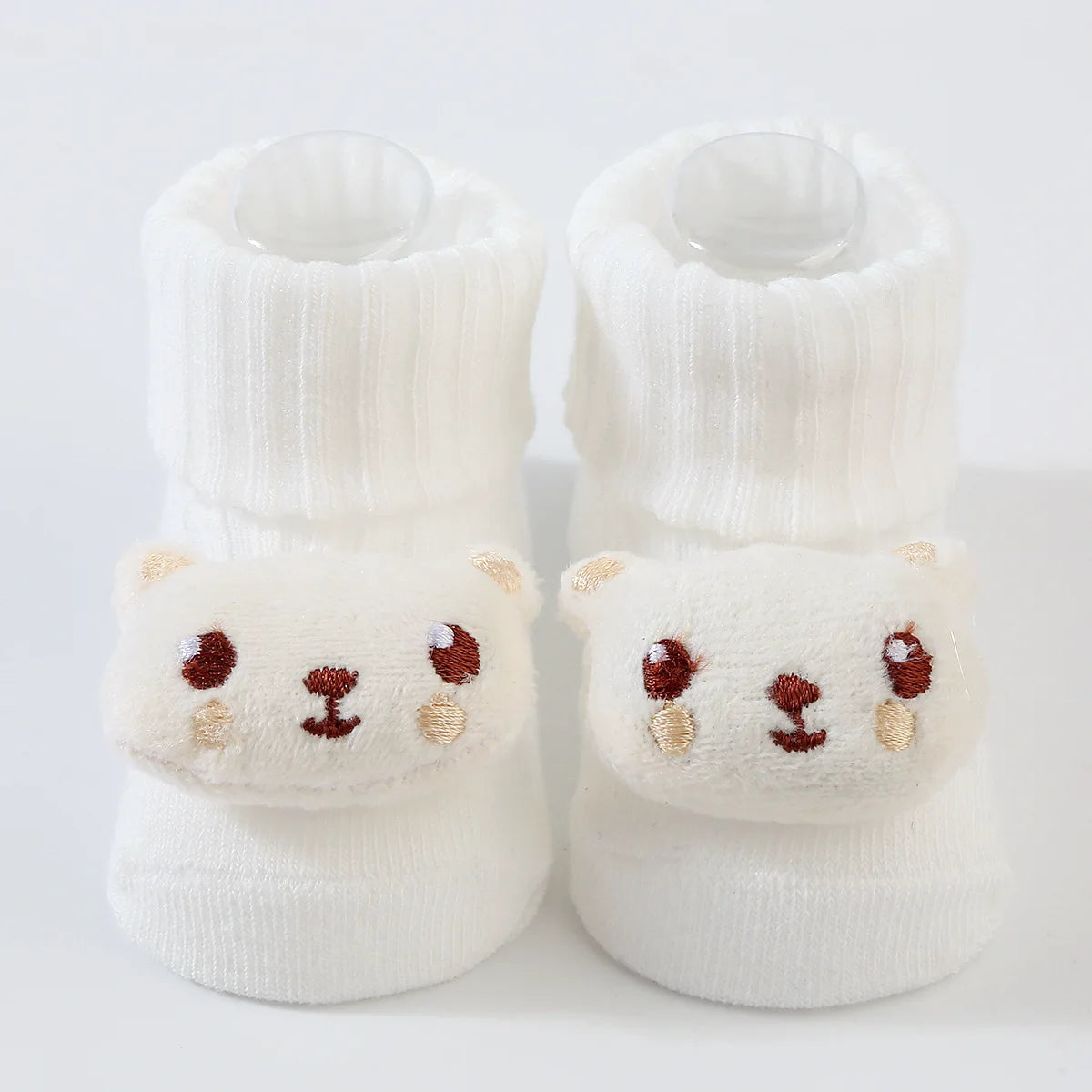Cute Newborn 3D Cartoon Doll Socks Spring New Baby Soft Prewalker Knitted Sock For Girls Boys Infant Knitting Hairband Socks