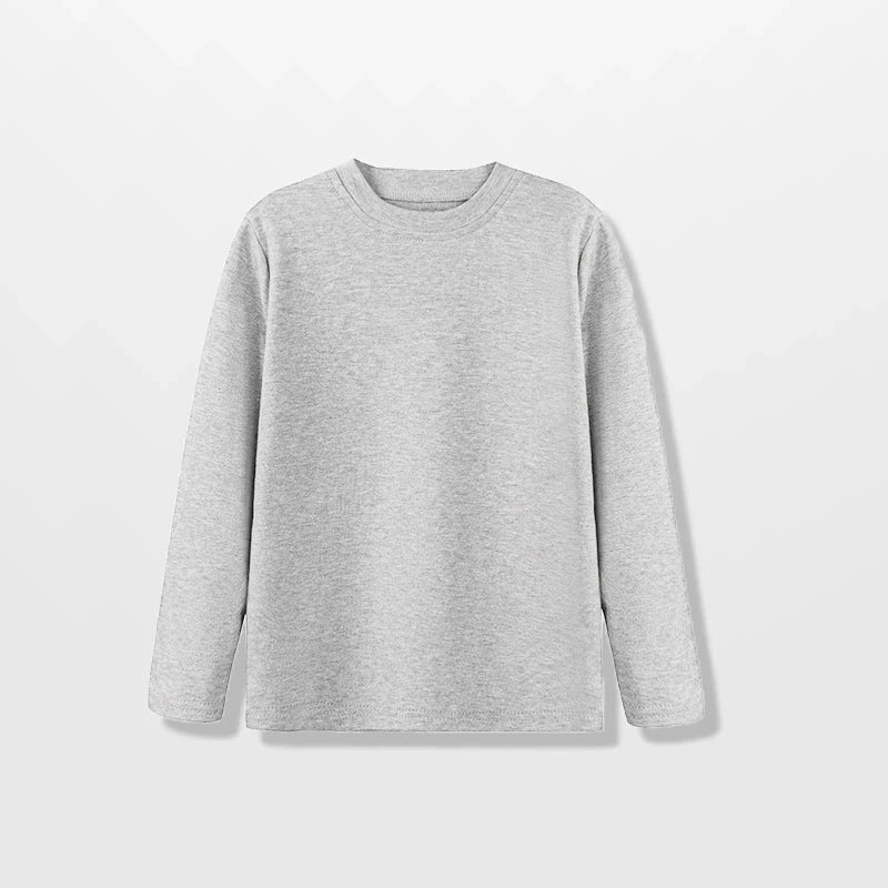 "VETEMENTS" T-Shirt à manches longues, 100% coton, couleur unie garçons/filles 1 à 14 ans