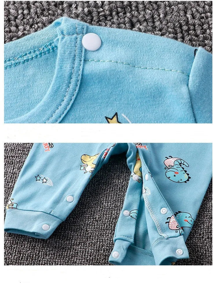 Newborn Baby Romper Girls Boys Cute Cartoon Animal Clothes Kids Spring Autumn Rompers Jumpsuit Outfits Costumes 3-24 Months New