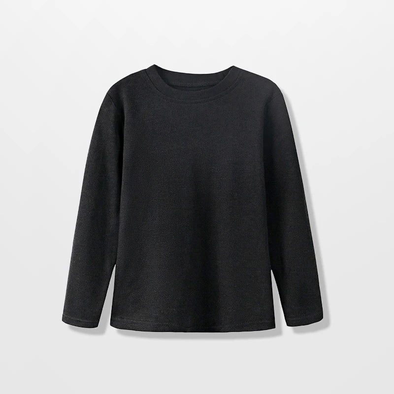 "VETEMENTS" T-Shirt à manches longues, 100% coton, couleur unie garçons/filles 1 à 14 ans
