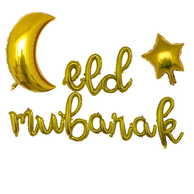 "SPECIAL RAMADAN" 1 ensemble de ballons lune étoile pour musulman EID Mubarak Festival maison bricolage décoration Ramadan Kareem enfants fête d'anniversaire Ballon Globos
