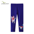 "VETEMENTS" Leggings longs pour filles (2-7 ans), broderie licorne, taille haute