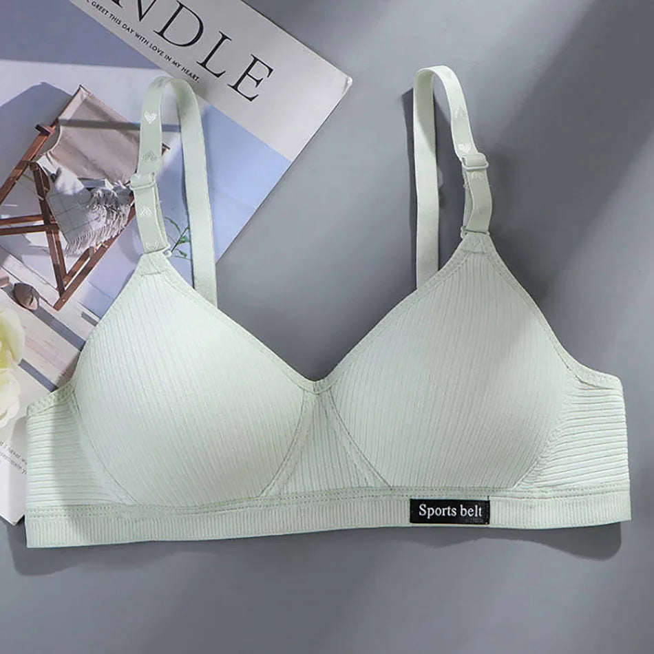 Training Bra for Developing Girls without Steel Rings Comfortable and Traceless Small Bra Pure Cotton Thin Sport Underwears