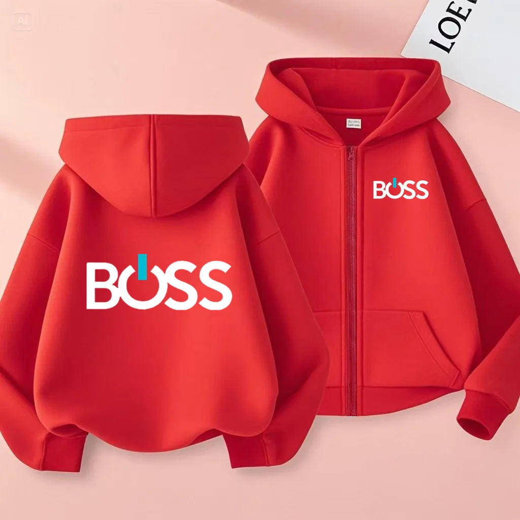 "VETEMENTS" Cardigan à fermeture éclair pour enfants, sweat-shirt à capuche pour garçons/filles 3 à 12 ans