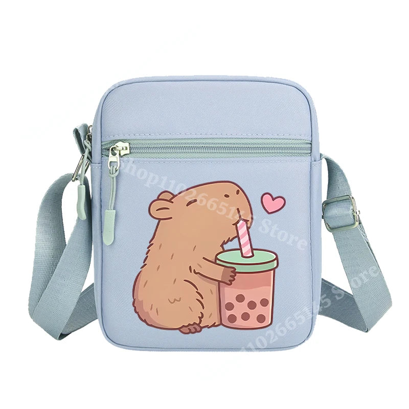 Capibara Crossbody Bag Kids Kawaii Capybara Shoulder Bag Girls Boys Travel Messenger Pouch New Outdoor Sport Purse Children Gift